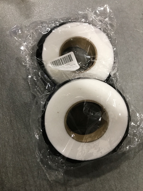 Photo 2 of 4 Rolls 280 Yards Hem Tape, No Sew Hemming Tape Iron-On Fabric Fusing Tape for Hemming Broken Clothes Pants Jeans Trouser Skirt (Black 1.5cm, White 2cm)