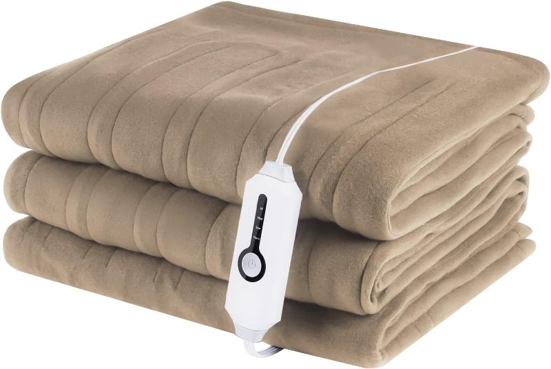 Photo 1 of  Electric Heated Blanket Reversible Fleece SIZE UNKNOWN