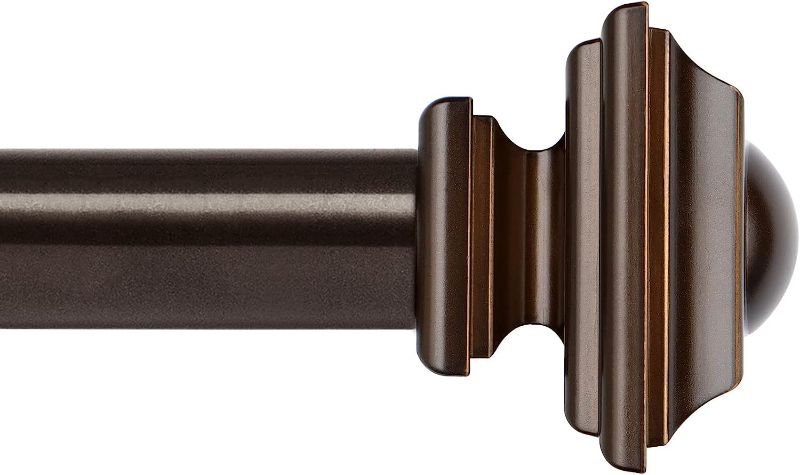 Photo 1 of 1 Inch Curtain Rods for Windows 48 to 84 Inches, Bronze Curtain Rod 32 to 86 inch(2.6-7.1ft)
