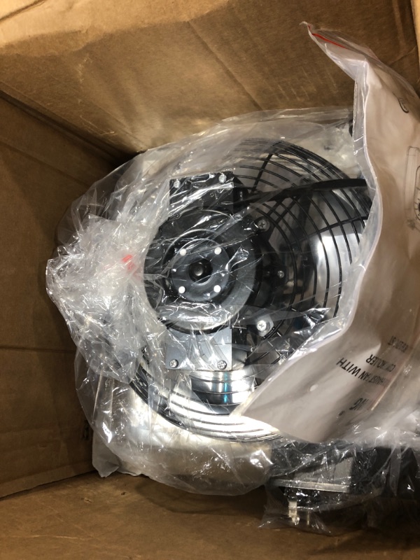 Photo 1 of iLiving 10'' Wall Mounted Shutter Exhaust Fan, Automatic Shutter, 820 CFM, 1200 SQF Coverage Area Silver (ILG8SF10V-ST) & 12'' Shutter Exhaust Fan with Thermospeed(TM) controller, 960 CFM, Silver Fan with Control + Fan 960 CFM, Silver