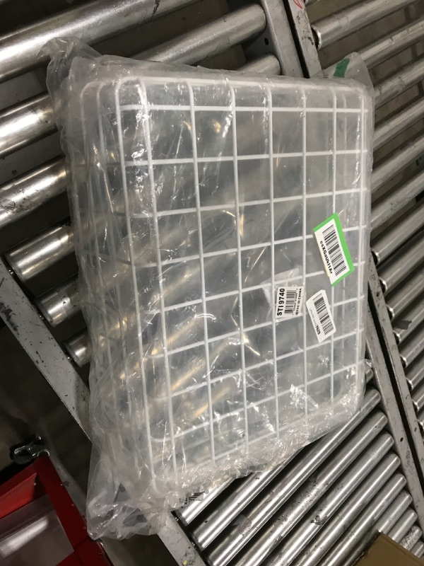 Photo 1 of Safety Technology International, Inc. STI-9640 Exit Sign Damage Stopper, Protective Coated Steel Wire Guard 1