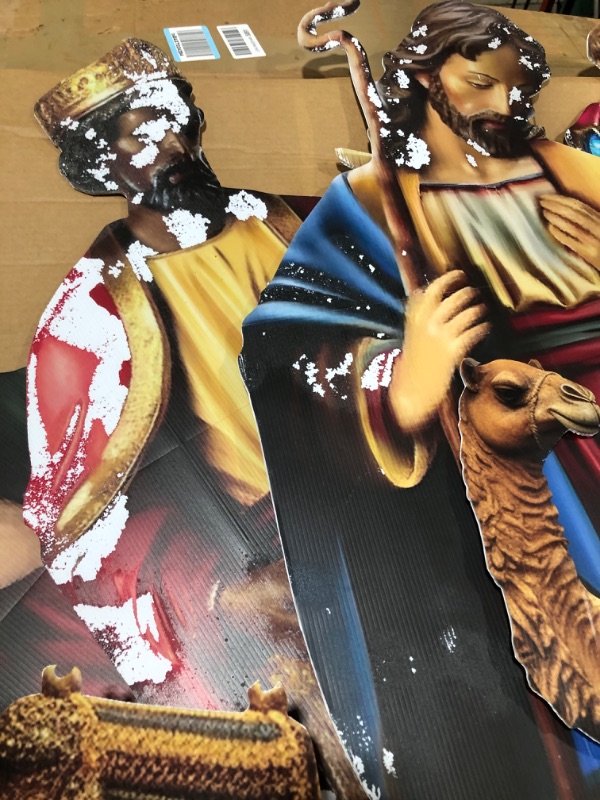 Photo 2 of 3 kings gift cardboard cutout - minor damages shown in pics 