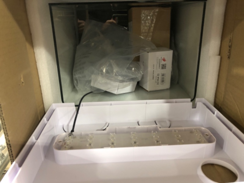 Photo 1 of 5 Gallon Glass Small Fish Tank,Betta Fish Tank with Filter and Light(Tank+Air Pump+Sponge Filter+Light),White Aquarium Starter Kit. 5 Gallon White