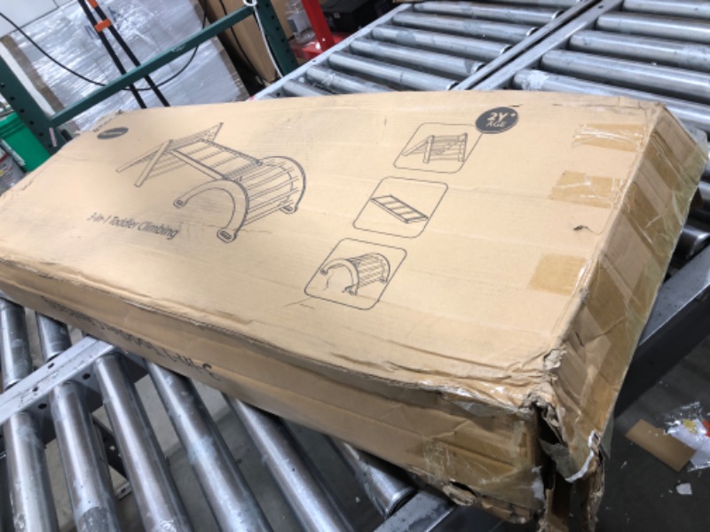 Photo 1 of Woodenland Pikler Triangle Set, Montessori Climber with Ramp, Toddler Indoor Climbing Toys, Pikler Gym Set with Climbing Triangle/Arch/Ramp