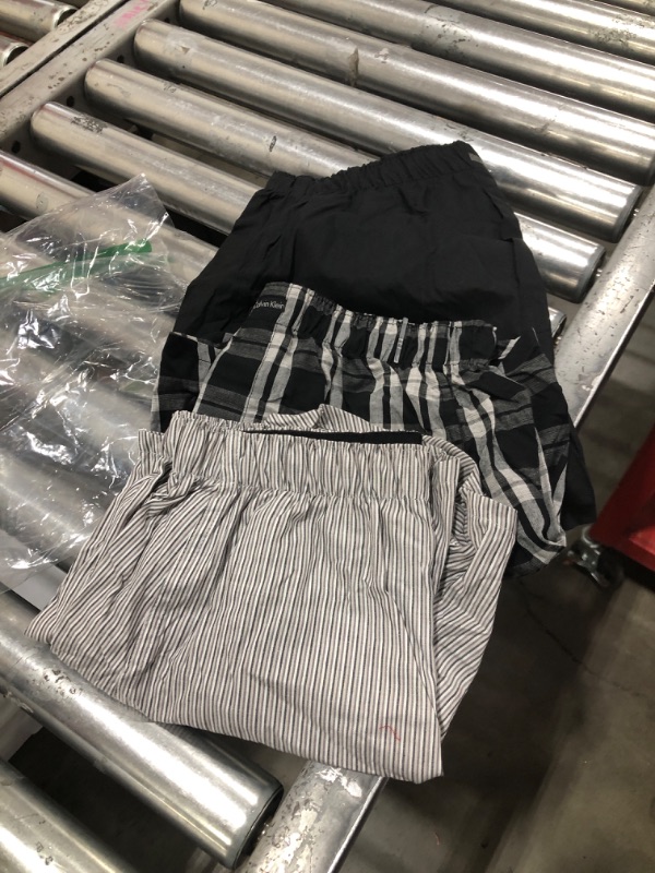 Photo 1 of Calvin Klein Men's Cotton Classics 3-Pack Boxer Small Black/Morgan Plaid, Black/Montague Stripe, Black, S