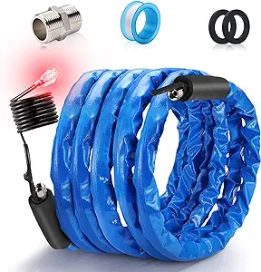 Photo 1 of 25FT Heated Drinking Water Hose for Rv Gardon Home with Energy Saving Thermostat,1/2" Inner Diameter Withstand Temperatures Down to-45°F-Lead and BPA Free