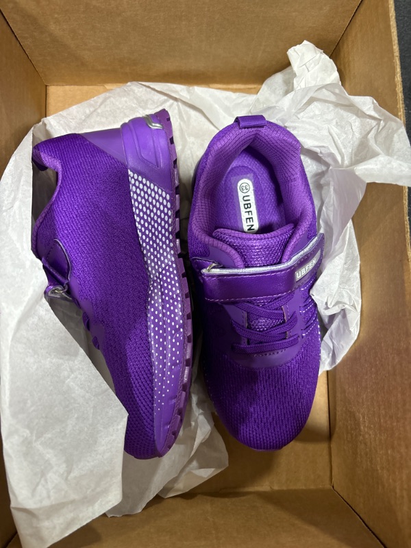 Photo 2 of Kids Sneakers For Boys Girls Running Tennis Shoes Lightweight Breathable Sport Athletic Violet - SIZE 33 LITTLE KIDS 
