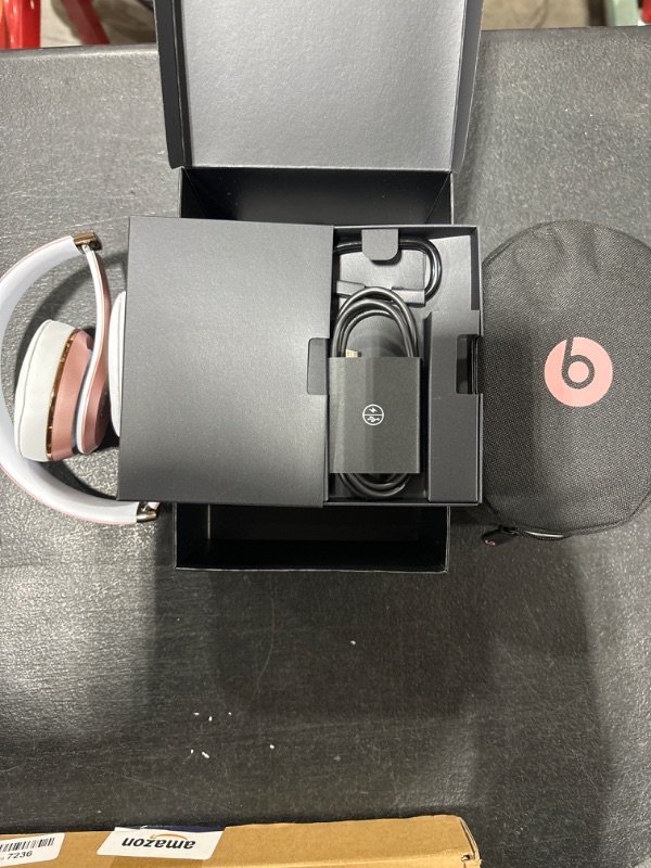 Photo 2 of Beats Solo3 Wireless On-Ear Headphones - Apple W1 Headphone Chip, Class 1 Bluetooth, 40 Hours of Listening Time, Built-in Microphone - Rose Gold (Latest Model)