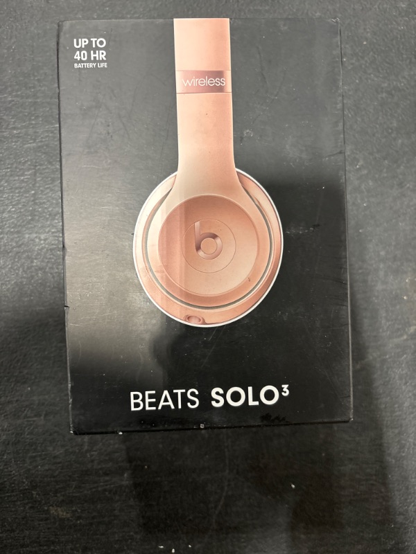 Photo 3 of Beats Solo3 Wireless On-Ear Headphones - Apple W1 Headphone Chip, Class 1 Bluetooth, 40 Hours of Listening Time, Built-in Microphone - Rose Gold (Latest Model)