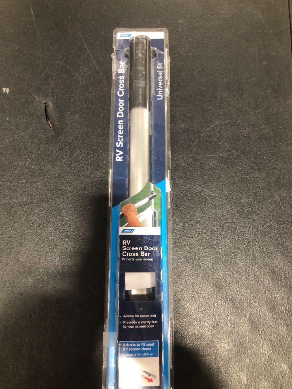 Photo 2 of Camco 42183 Screen Door Cross Bar Handle | Allows for Easier Exit and Protectionof RV Screen Doors with Sturdy and Secure Grip Black Standard