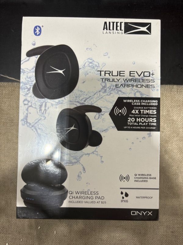 Photo 2 of Altec Lansing True Evo+ Truly Wireless Earphones, 4 Hours of Battery Life, Receive Up to 4 Charges on The Go, Access Siri or Google Voice Assistant via Bluetooth Through Your Smartphone, MZX659-BLK