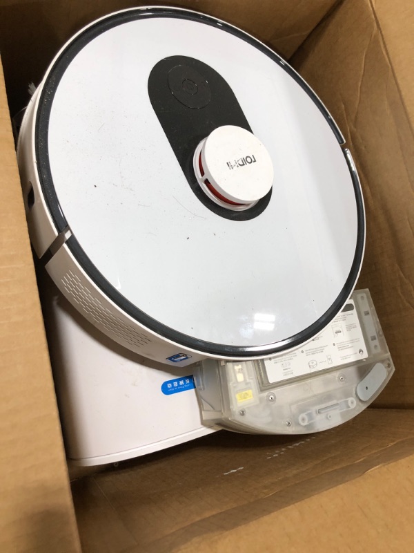 Photo 2 of PARTS ONLY ROIDMI EVE Plus Robot Vacuum Cleaner and Mop Cleaner, Automatic Vacuum Cleaner with Dust Bag, Laser Navigation, Wiping Function, Powerful Suction, Application and Voice Control, Free Hands
