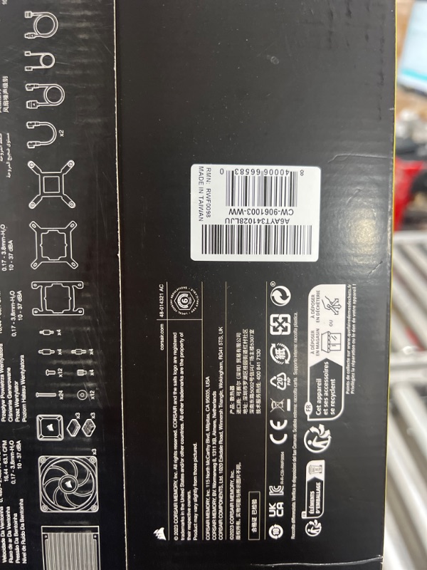 Photo 1 of CORSAIR iCUE Link H150i RGB Liquid CPU Cooler - 360mm AIO - QX120 RGB Fans - Fits Intel® LGA 1700, AMD® AM5 - iCUE Link System Hub Included - Black