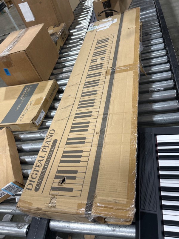 Photo 1 of Asmuse 88-Key Full Size Electric Piano Keyboard Set, Portable Digital Piano with Sustain Pedal, Power Supply, Built-In Speakers, Black