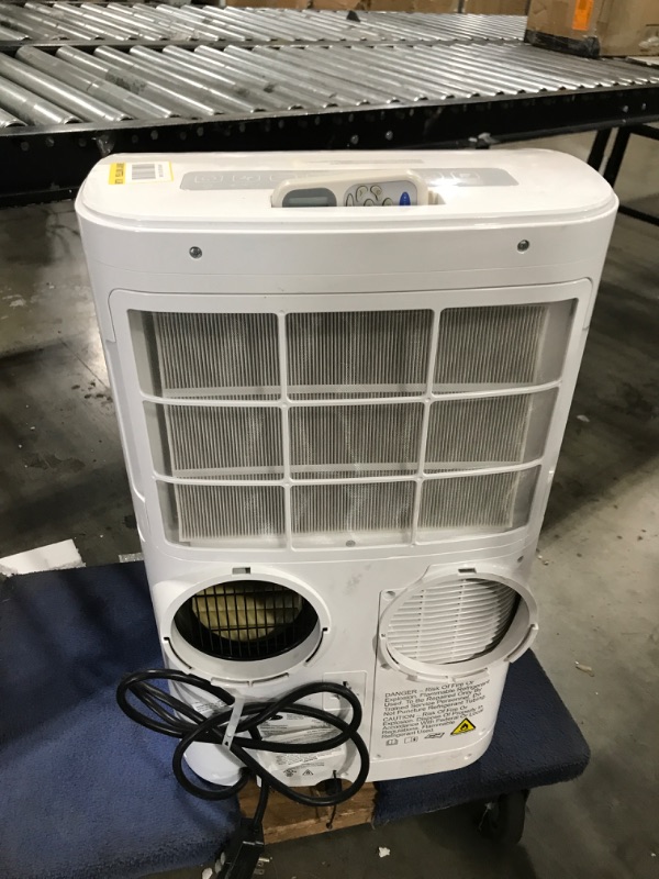 Photo 4 of 10,000 BTU Portable Air Conditioner Cools 500 Sq. Ft. with Heater, Dehumidifier, Remote, filter in White
