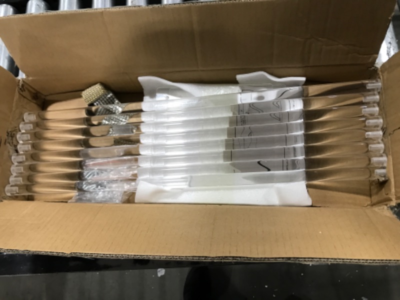 Photo 1 of 2 Pcs Acrylic Clear Vases for Wedding Centerpieces, 23.62in Tall Flower Vases, Engagement Home Party Table Decor Centerpiece Vases, Rectangular Acrylic Flower Stand with 10 Pcs Gold Napkin Rings 