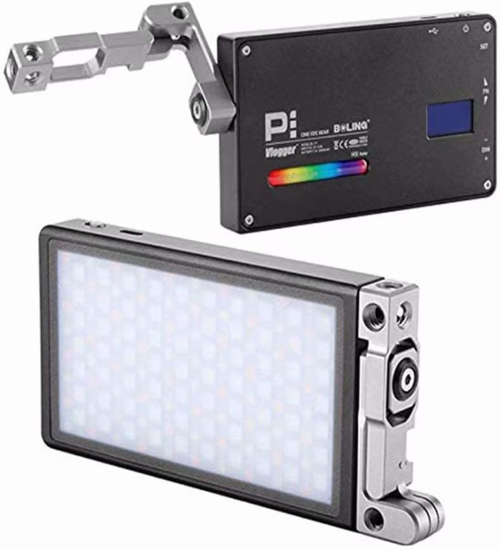 Photo 1 of BL-P1 RGB LED Full Color Camera/Camcorder Light, Pocket Size Rechargeable Video Light with 2500k-8500k Color Range, 9 Common Scenario simulations Vlog with Premium Aluminum Alloy Shell
