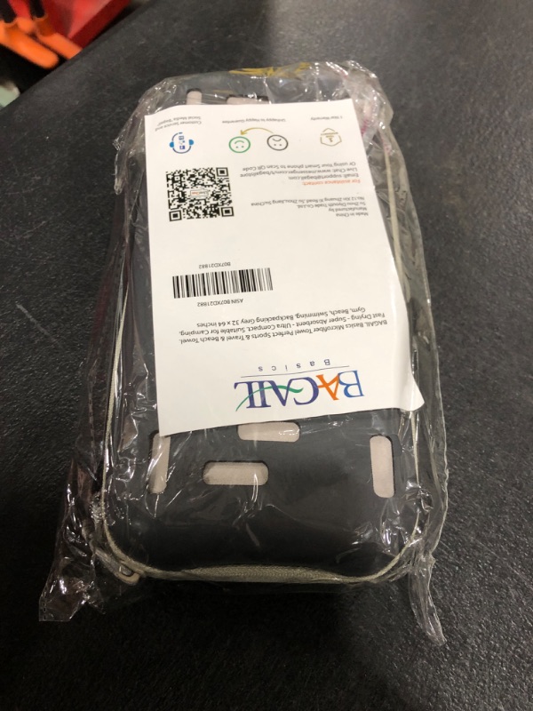 Photo 1 of Bagail Travel Towel with EVA Case - Compact & Ultra Soft Microfiber Camping Towel - Super Absorbent & Lightweight Quick Dry Towel for Sports, Beach, Gym, Backpacking, Hiking and Yoga Grey XL - 32" x 64"