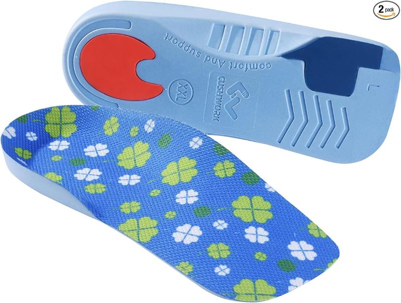 Photo 1 of 3/4 Over-Pronation Corrective Shoe Insoles, Medium Arch Supports Orthotics Inserts for Flat Feet, Knee Pain, Lower Back Pain, Improve Walking Posture, Men Women for Everyday Use-XL