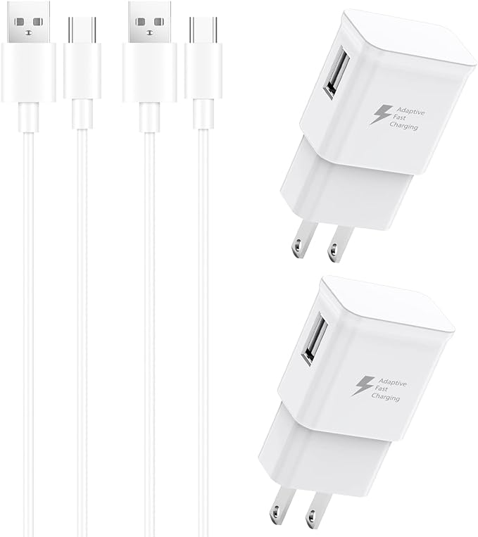 Photo 1 of Samsung Charger Fast Charging Cord 6ft with USB Wall Charger Block for Samsung Galaxy S10/S10e/S10 Plus/S9/S9 Plus/S8/S8 Plus/S20 S21 S22 S23 S24 Ultra/Note 20 10 9 8/A55/A54/A53/A52/A51/A13 [2-Pack]
