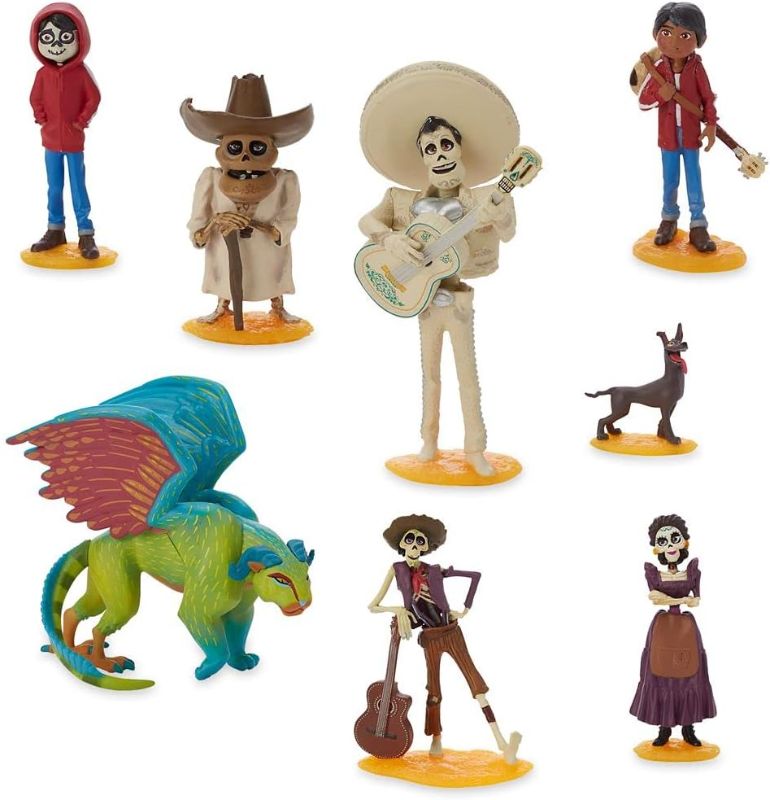 Photo 1 of Disney Coco Deluxe Figure Play Set - Includes 10 Highly Detailed Toy Figures of Beloved Characters - Perfect for Imaginative Play and Collecting - Great Gift for Coco Movie Fans, Suitable for All Ages 