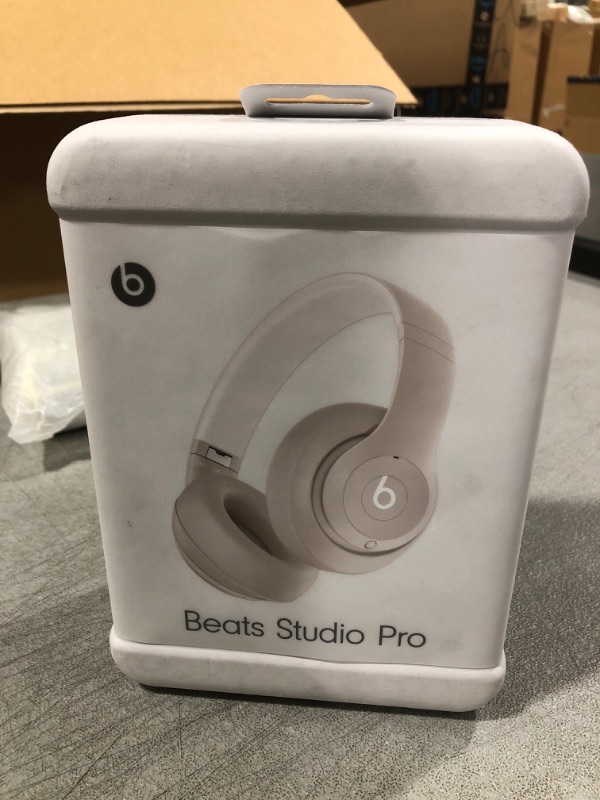 Photo 2 of Beats Studio Pro - Wireless Bluetooth Noise Cancelling Headphones - Personalized Spatial Audio, USB-C Lossless Audio, Apple & Android Compatibility, Up to 40 Hours Battery Life - Sandstone Sandstone Studio Pro Without AppleCare+