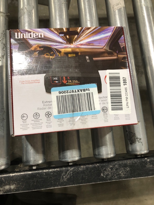 Photo 1 of UNIDEN R8 Extreme Long-Range Radar/Laser Detector, Dual-Antennas Front & Rear Detection w/Directional Arrows, Built-in GPS w/Real-Time Alerts, Voice Alerts, Red Light Camera and Speed Camera Alerts Laser Radar Detector