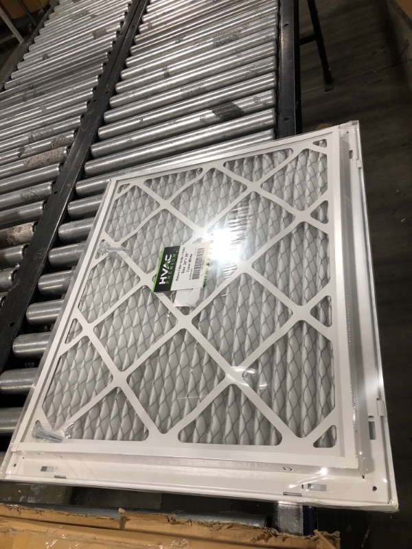 Photo 2 of 24" X 20" Return Air Filter Grille - Filter Included - Easy Plastic Tabs for Removable Face/Door - HVAC Vent Duct Cover - White [Outer Dimensions: 25.75w X 21.75h]