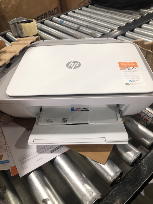 Photo 2 of HP DeskJet 2755e Wireless Color All-in-One Printer with bonus 6 months Instant Ink (26K67A), white