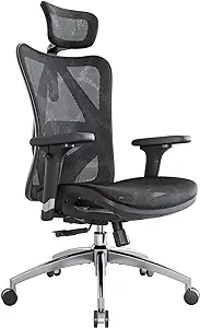 Photo 1 of  Ergonomic Office Chair with 3 Way Armrests Lumbar Support and Adjustable Headrest High Back Tilt Function Black