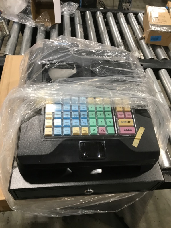 Photo 2 of Newest Cash Register, Hysoon Cash Register for Small Businesses with Cash Drawer, Electronic Cash Registers with Dual Display for Customer and Sales and Auto Print Receipt?Black?