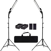 Photo 1 of GSKAIWEN LED Video Light Battery Powered Photography Light Portable Handheld Wand,Dimmable 2800-5500K Photo Studio Light Kit with NP-970 Li-ion Battery and Stand for Portrait, YouTube,Outdoor Video Lighting kit+NP-F970 battery