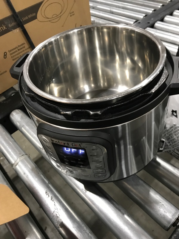 Photo 3 of Instant Pot 8 Qt. Stainless Steel Duo Plus Electric Pressure Cooker, Silver
