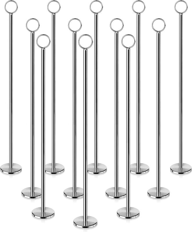 Photo 1 of  Ring-Clip Table Number Holder/Number Stand/Place Card Holder, 18-Inch, Set of 12