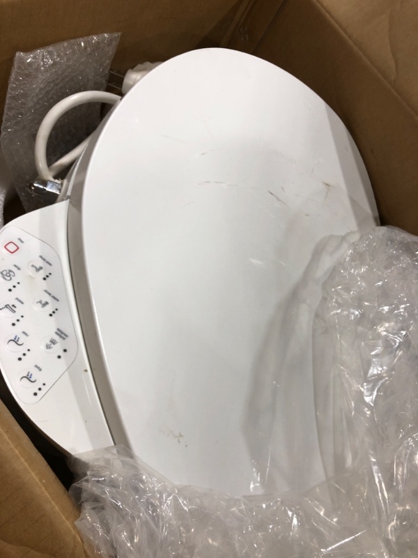 Photo 2 of KOHLER 4108-0 PureWash E750 Elongated Electric Bidet Toilet Seat with Remote Control, Bidet Warm Water with Dryer for Existing Toilets, White