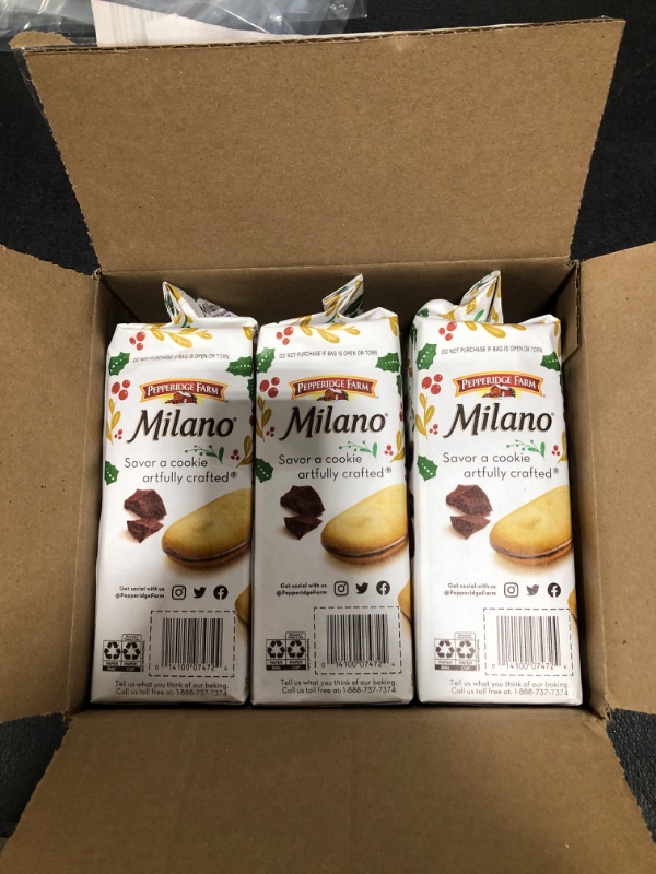 Photo 2 of Pepperidge Farm Milano Cookies, Double Dark Chocolate, 7.5 Oz Bag ( 3Pk ) 