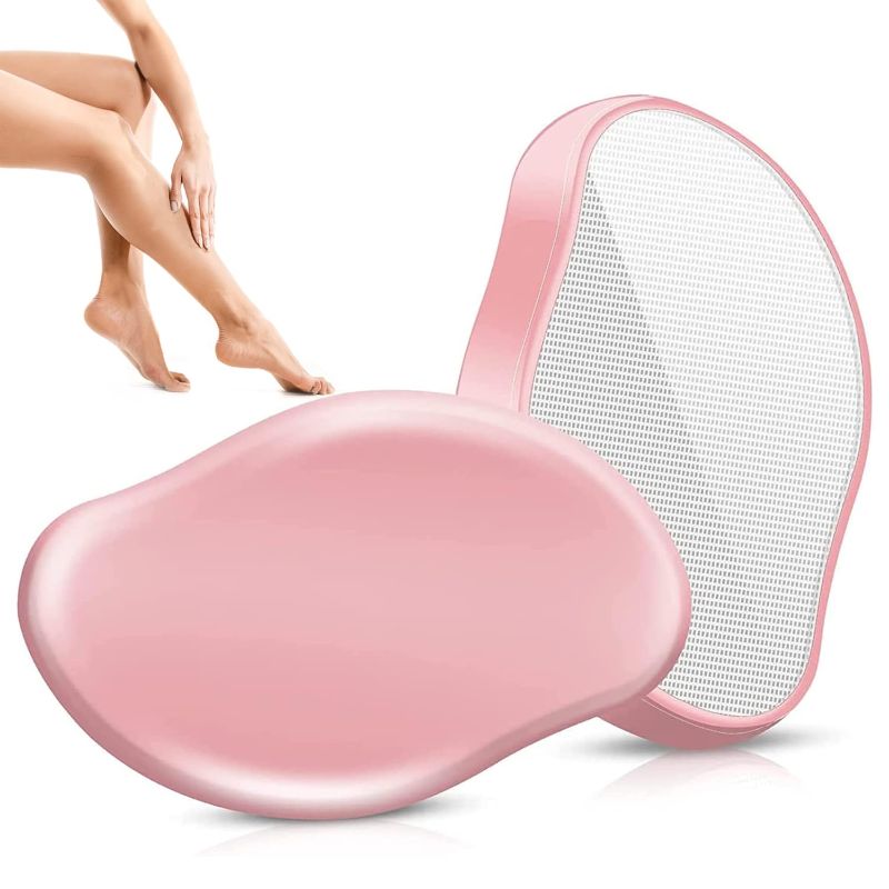 Photo 1 of Crystal Hair Eraser for Women and Men - Magic Hair Eraser Crystal Hair Remover, Hair Removal Tool for Arms Legs Back - Reusable, Washable, Easy, Portable Epilator - PINK 