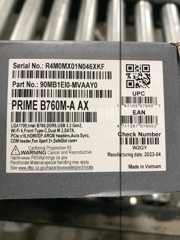 Photo 4 of ASUS Prime B760M-A AX LGA 1700(Intel® 12th&13th Gen) microATX Motherboard (PCIe® 4.0, 2xM.2 Slots, DDR5,Realtek 2.5 Gb LAN,WiFi 6, DP,Rear USB 3.2 Gen 2, Front USB 3.2 Gen 1 Type-C®)