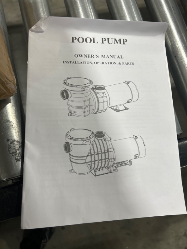 Photo 2 of 2HP 6825GPH In-Ground Pool Pump, 110/220V Dual Voltage Inground/ Above Ground Swimming Pool Pump with Strainer Basket