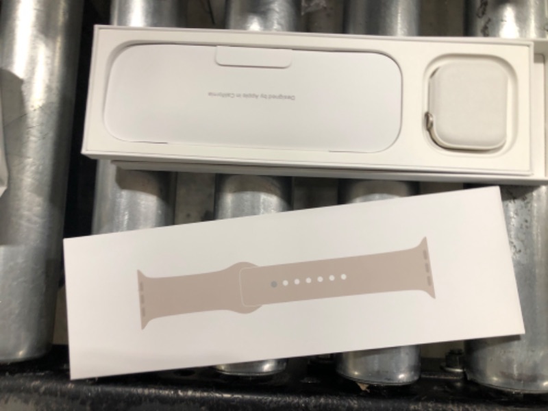 Photo 4 of Apple Watch Series 9 (GPS + Cellular) 45mm Starlight Aluminum Case with Starlight Sport Band - S/M