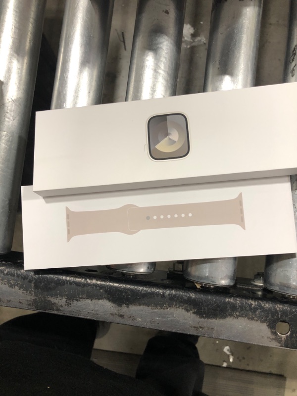 Photo 3 of Apple Watch Series 9 (GPS + Cellular) 45mm Starlight Aluminum Case with Starlight Sport Band - S/M