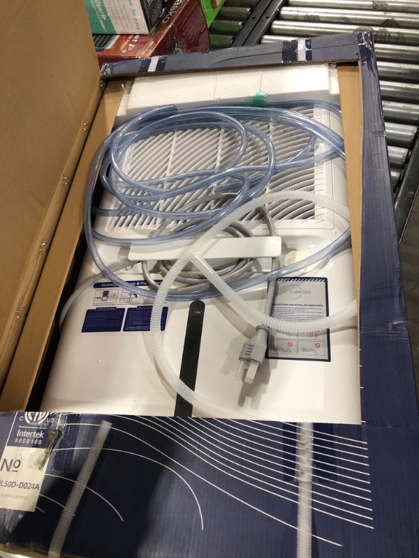 Photo 1 of 125 pt. 8,500 sq.ft. Quiet Commercial Dehumidifier in White for Home, with Built-in Pump, Auto Defrost, Clothes Dry
