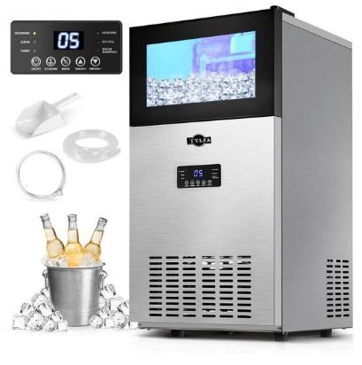 Photo 1 of 15 in. 150 lbs. Per Day Built-In and Freestanding Ice Maker in Stainless Steel 63 Ice Cubes/Cycle
