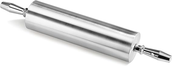 Photo 1 of New Star Foodservice 37500 Extra Heavy Duty Restaurant Aluminum Rolling Pin, 13", Silver
