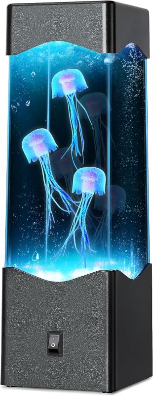 Photo 1 of JELLYFISH LAMP (SENCU Gifts for Adults Kids, Multi-Color Jellyfish Lamp, USB Powered Aquarium Night Lights with 3 Jellyfish,Office Room Desktop Decoration, Gifts for Christmas Birthdays Holidays (Black)