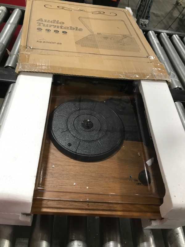 Photo 1 of VOKSUN Record Player,Hall-Level Audio Quality Turntable,3-Speed Premium Wood Vinyl Player Suitable for Gift Giving,Home Decoration,Upgraded Stylus Reduces Risk of Record Damage. Wooden