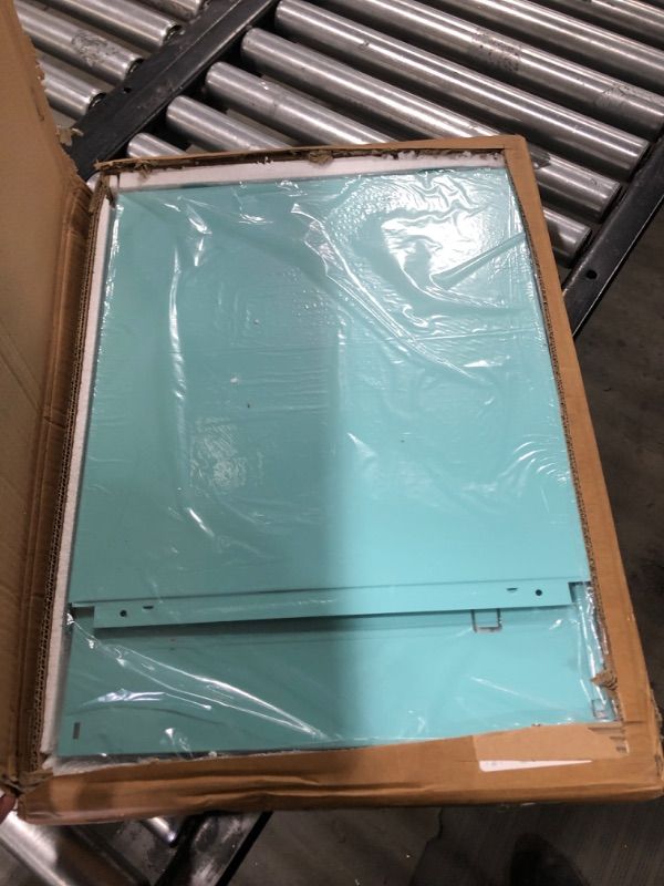 Photo 1 of HollyHOME 3-Drawer Mobile Classification Storage Cabinet, Under Desk Mini File Cabinet, Metal Storage Cabinet with Casters for Home and Office, Blue Blue 3 Drawer