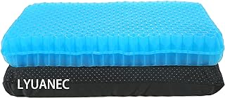 Photo 1 of Gel Seat Cushion for Long Sitting 2.4 Inch Thick, Double Thicken Layer, Relief Tailbone Pressure, Breathable Honeycomb Design Gel Cushion with Washable Non-Slip Cover for Office Chair
