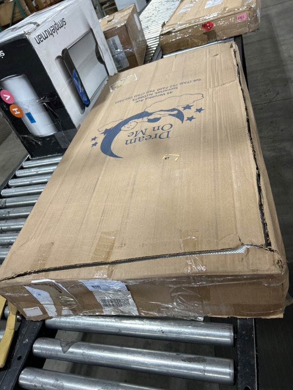 Photo 1 of Dream On Me Foam 2-in-1 Breathable Twilight 5" Spring Coil Crib and Toddler Bed Mattress Firm,Plush with Reversible Design I White/Brown I Greenguard Gold Certified I JPMA Certified Beige Cloud Breathable Cover Crib
