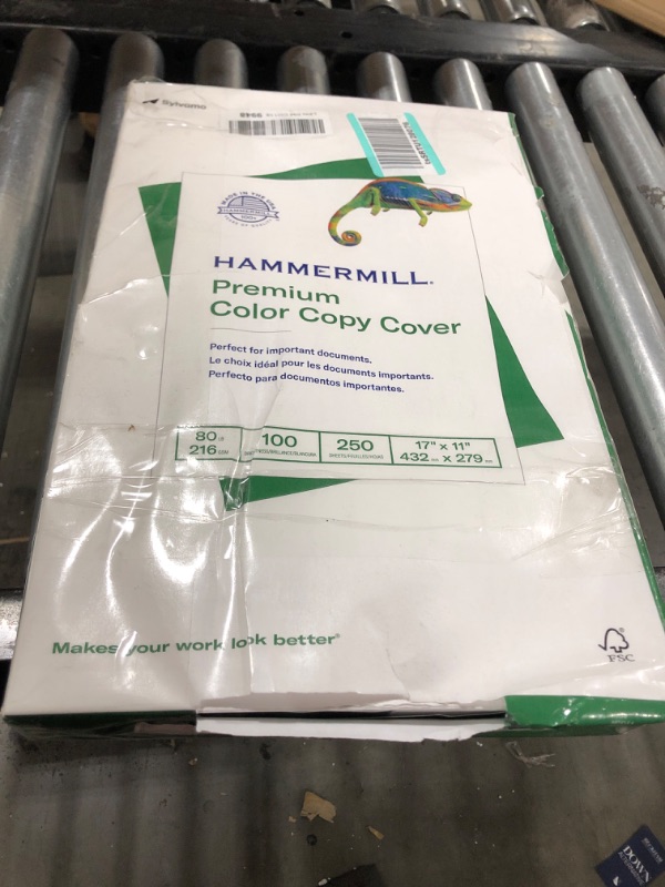 Photo 2 of Hammermill Premium Color Copy 80 lb. Cover Paper, 11" x 17", White, 250 Sheets/Pack (HAM120037A)